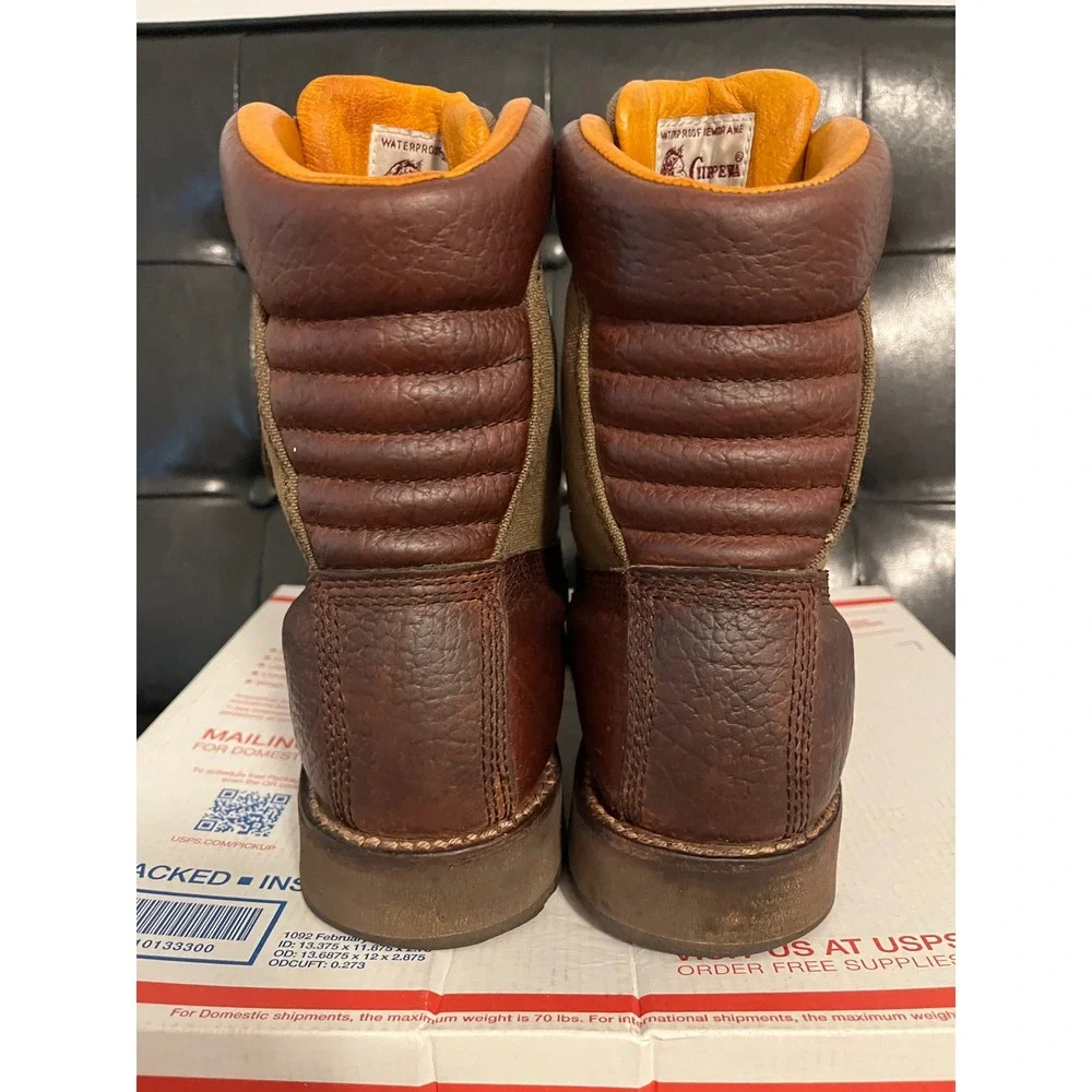 Chippewa 24946 Mens Waterproof Leather Canvas Moc Toe Boots